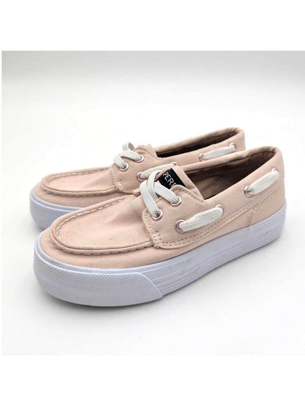 Sperry Bahama Platform Sneaker Shoes Round Toe Girls Blush Size US13M EU31